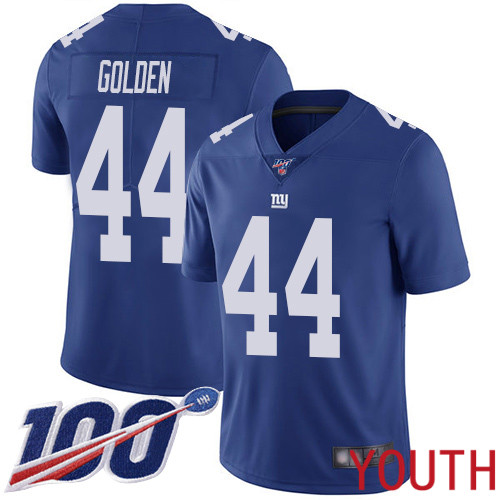 Youth New York Giants #44 Markus Golden Royal Blue Team Color Vapor Untouchable Limited Player 100th Season Football NFL Jersey->new york giants->NFL Jersey